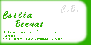 csilla bernat business card